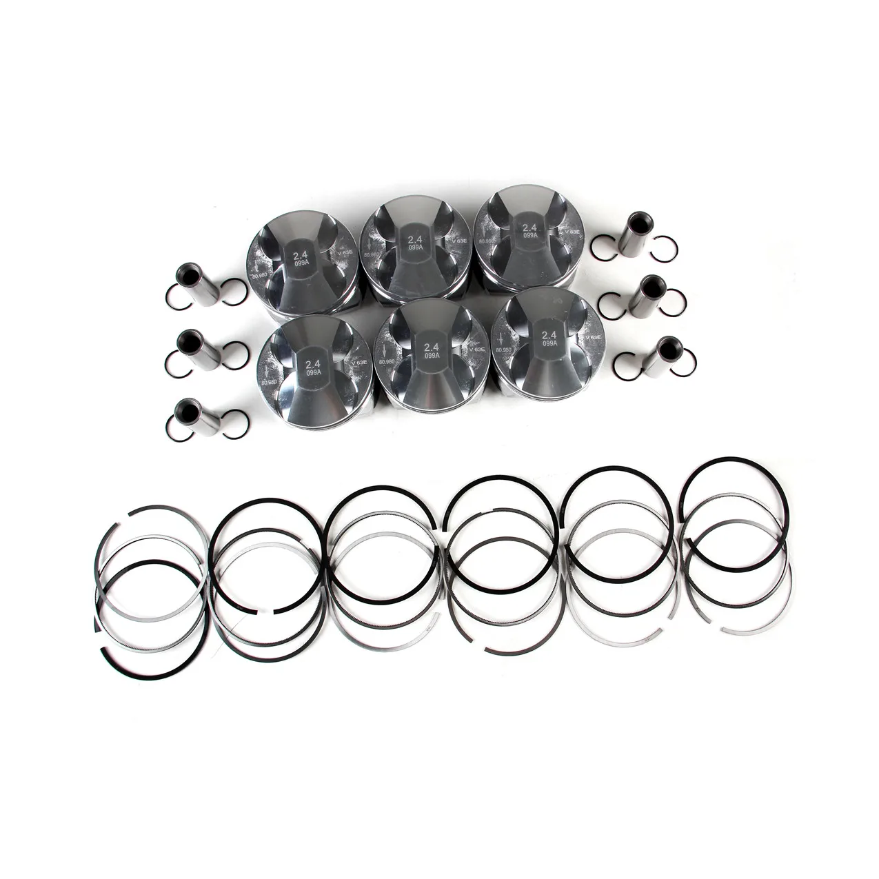 V6 2.4L Piston &  Ring Kit φ 19mm Fit For AUDI A6 2005 2006 2007 2008 BDW 06E107065CT   06E198151D