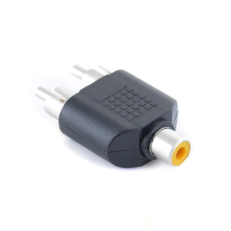 10 stks RCA Female naar 2RCA Male Adapter AV Audio Plug RCA Vrouw naar Man RCA Y Splitter Audio Converter voor Computer TV Audio MP3