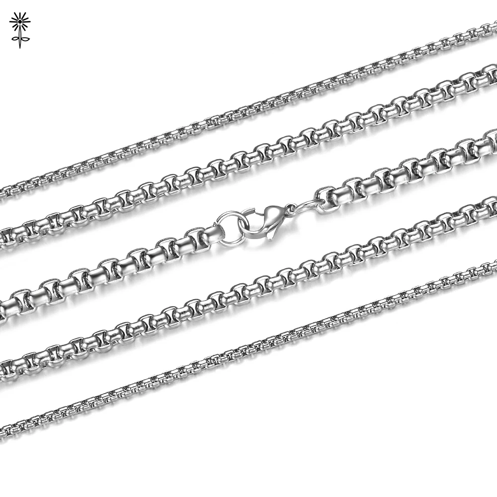 

Wholesale 10pcs/lot 316 Stainless Steel Chains Necklaces and Bracelets Multi Sizes Jewelry with Lobster Claw Clasps S-005*10