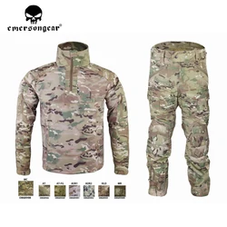 Emersongear Mens Tactical Suit Sportwear Combat Tracksuit Fall Winter Long Sleeved Shirts Pants Camouflage