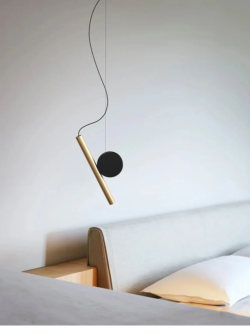 Minimalist Nordic Zen creative pendant lamp bedroom bedside bar small pendant light