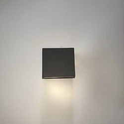 QLTEG 5W 10W Outdoor Gray LED Wall Lamps Outdoor Waterproof IP65 Aluminum 4000k black LED Wall Lights up down Garden Lights