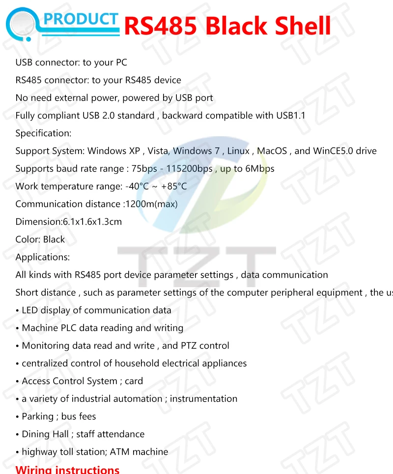 TZT TTL Turn To RS485 Module Hardware Automatisches Flow Control Modul Serielles UART Level Gegenseitige Konvertierung Stromversorgungsmodul – Detail 5