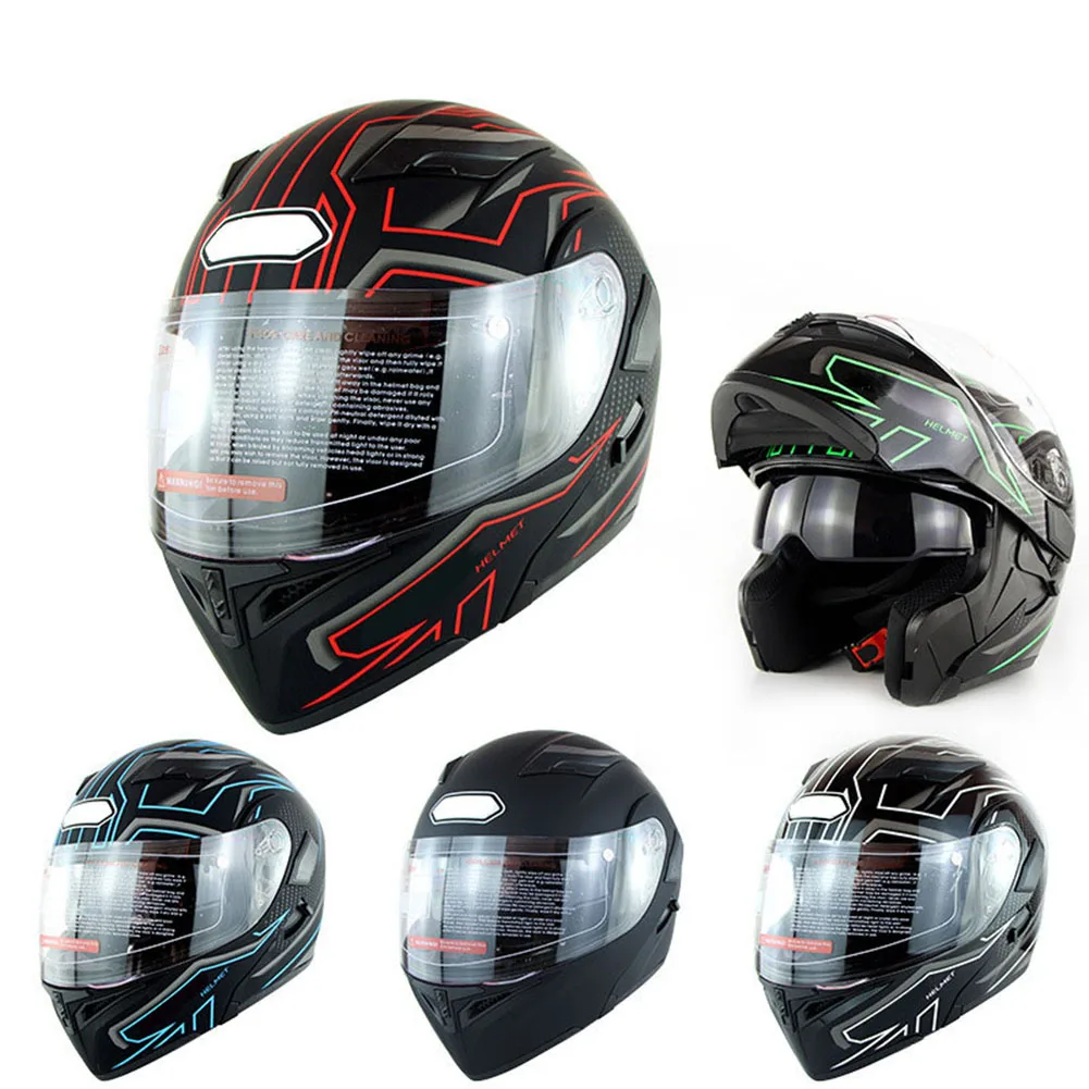 Cubierta integral para casco de moto, visera doble para carreras, accesorios seguros, Gorra Ciclismo Casquette, Velo, 1 pieza