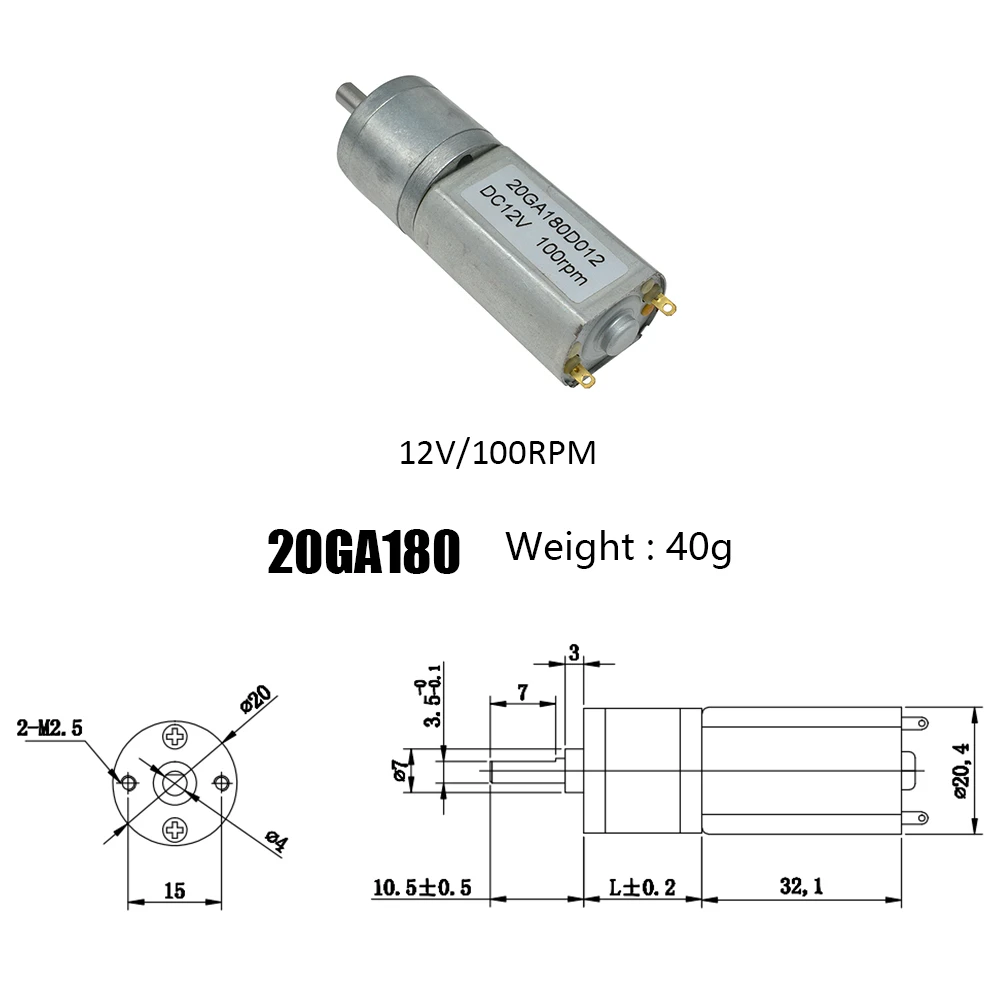 20GA180 DC 12V 15 30 60 100 150 200 300 400 500 محرك عدة ار بي ام عالية عزم الدوران موتور تيار مباشر محرك عدة كهربائي