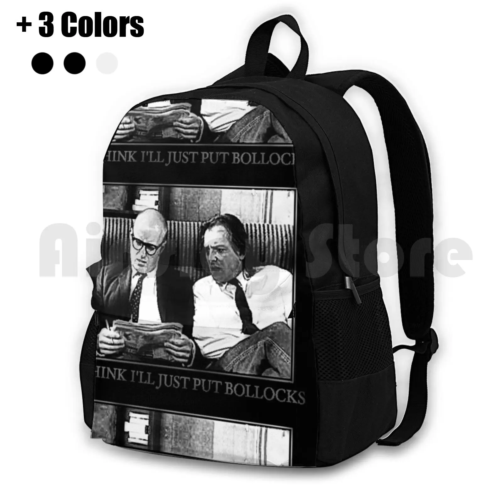 Eddie & Richie Bottom Bollocks Outdoor Hiking Backpack Riding Climbing Sports Bag Bottom Classic Tv Show Comedy Satire Joke Ha