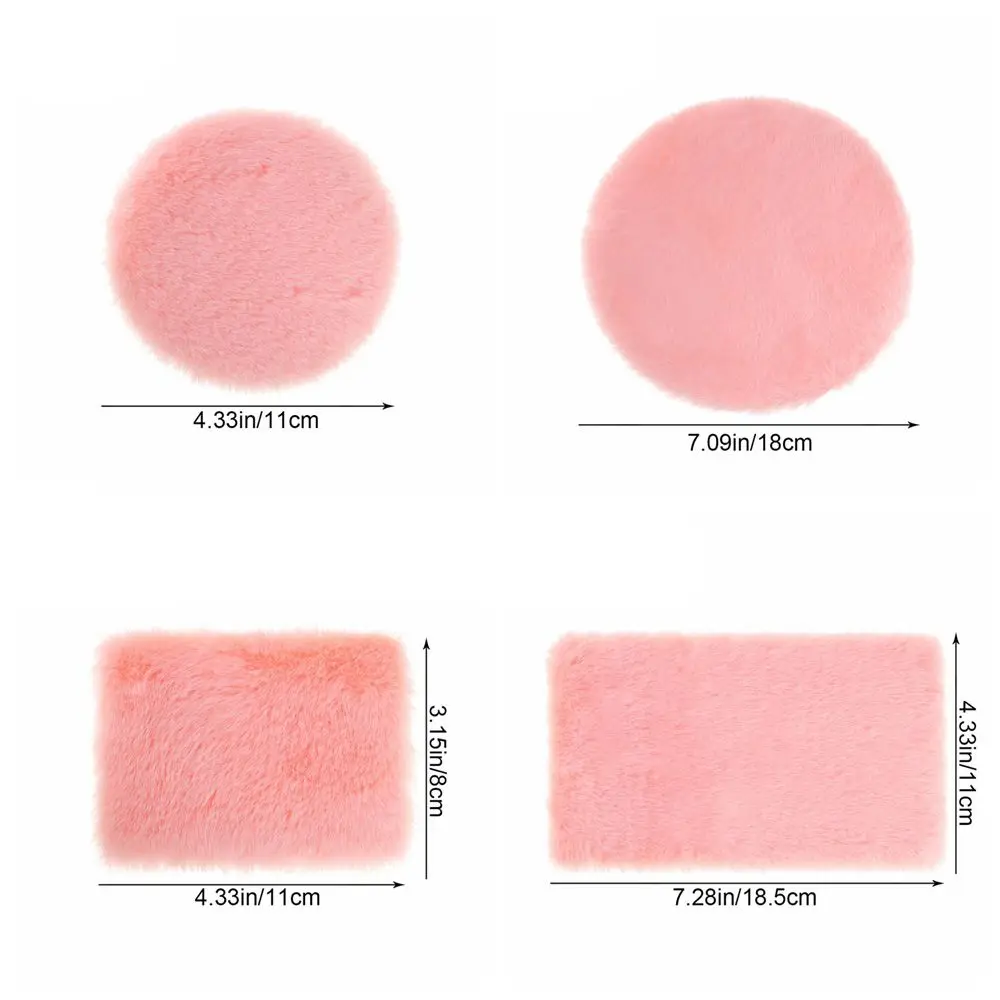 1/12 스케일 북유럽 스타일 러그 카펫 매트, 인형 집용 미니어처 플러시 카펫 바닥 커버, 인형 집 액세서리