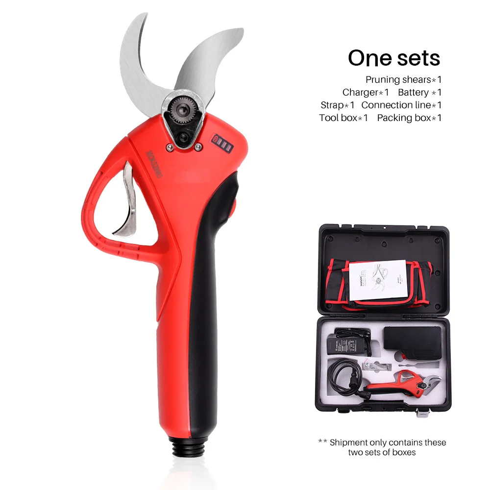 40mm Electric Cordless Pruner Pruning Shear Handheld 4 Gears Branches Cutter Landscaping Tool