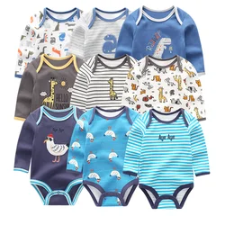 Newborn clothes summer 3pcs long sleeve roupa menina infant bodysuits baby Clothing Sets