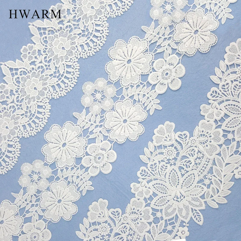 High Quality Spot Wedding Lace Fabric Ribbon Diy Sewing Trim Hollowed Out Milk Silk Water Soluble Embroidery Clothing Decoration