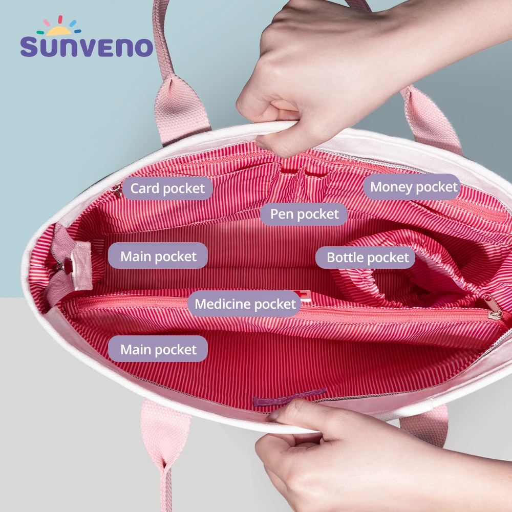 Sunveno Fashion Maternity Hospital Bag Prenatal Examination Bag Before Labour Diaper Bag Nappy Bag