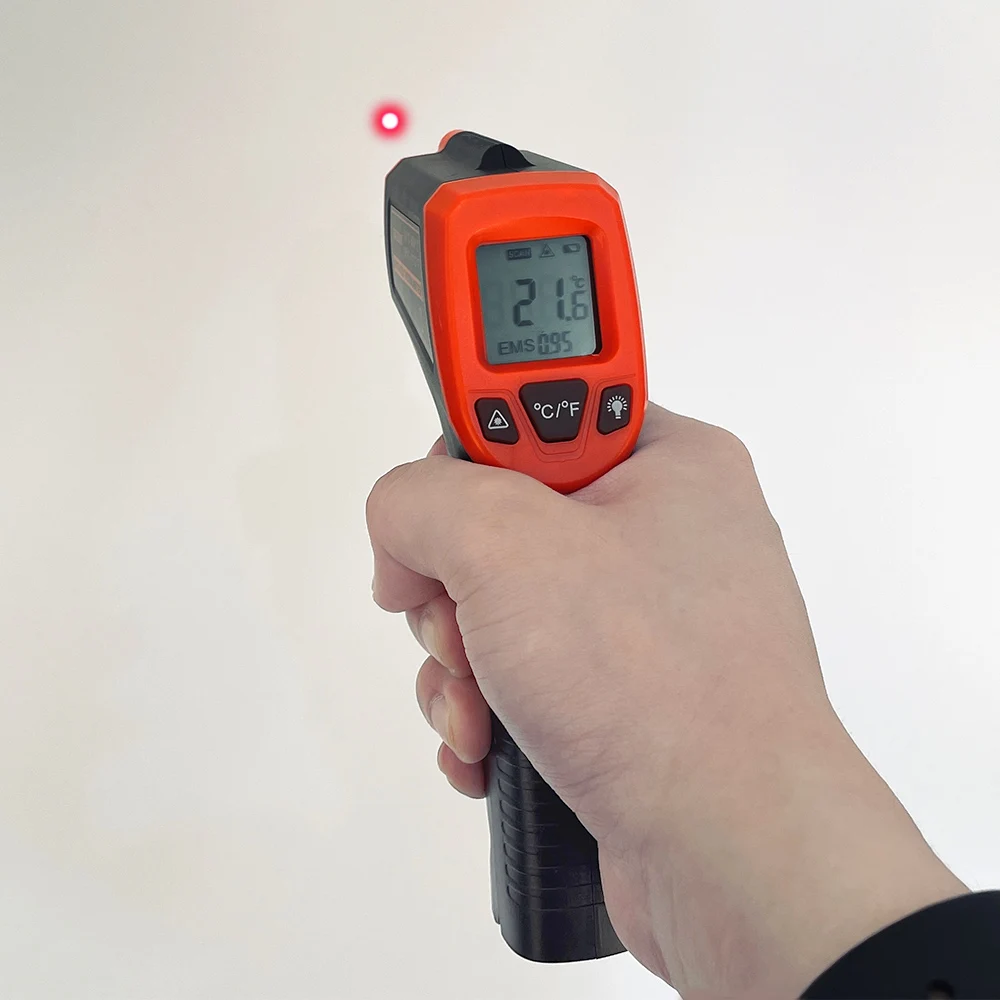 LCD Industrial Electronic Thermometer NonContact -50~600°C Digital Laser Temperature Meter Gun Laser Point Infrared Thermometer