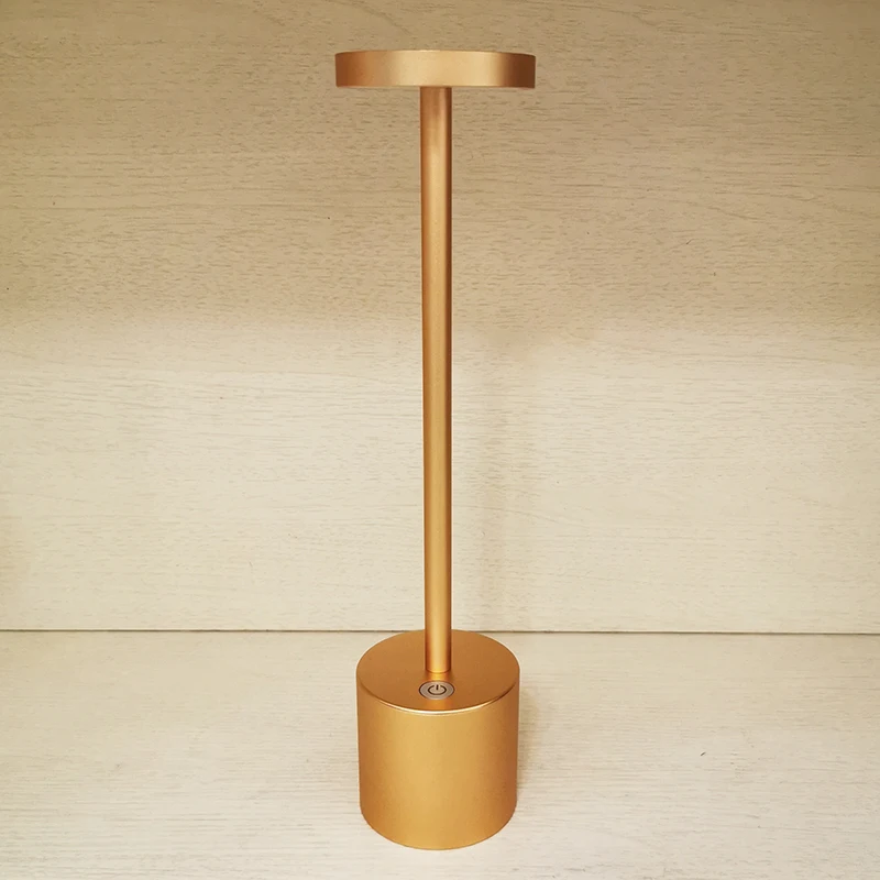 Hot selling Aluminium LED Dining Table Lamp KTV Bar Restaurant Cordless Light With Rechargeable Battery Built In