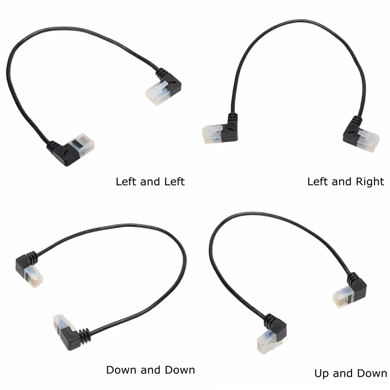 Superfine Ultra Slim Cat6 Ethernet Cable RJ45 Right Left Up Down 90 Degree Angle UTP Network Patch Cord Cat6a Lan Short Cable