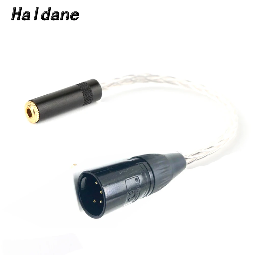 

Haldane HIFI 4Pin XLR Male Balanced to 3.5mm Female 7nOCC Silver Plated Audio Adapter Cable 3.5mm to XLR Balance Headphone Cable