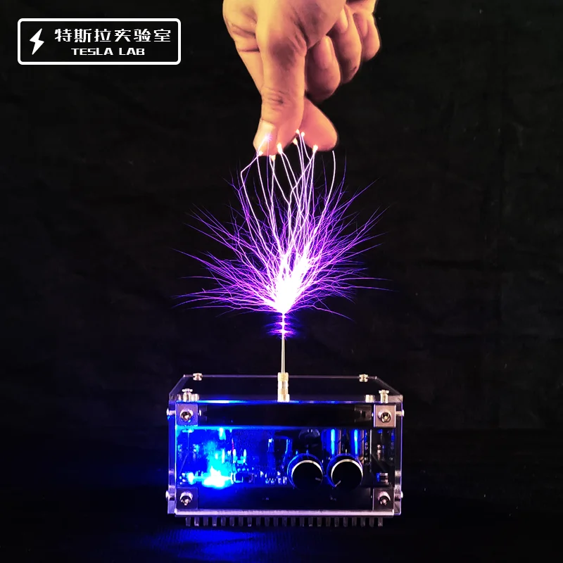 Newest 10CM Flat-panel Bluetooth Music Tesla Coil High Frequency and High Voltage Pulse Test Apparatus/Scientific Experiments