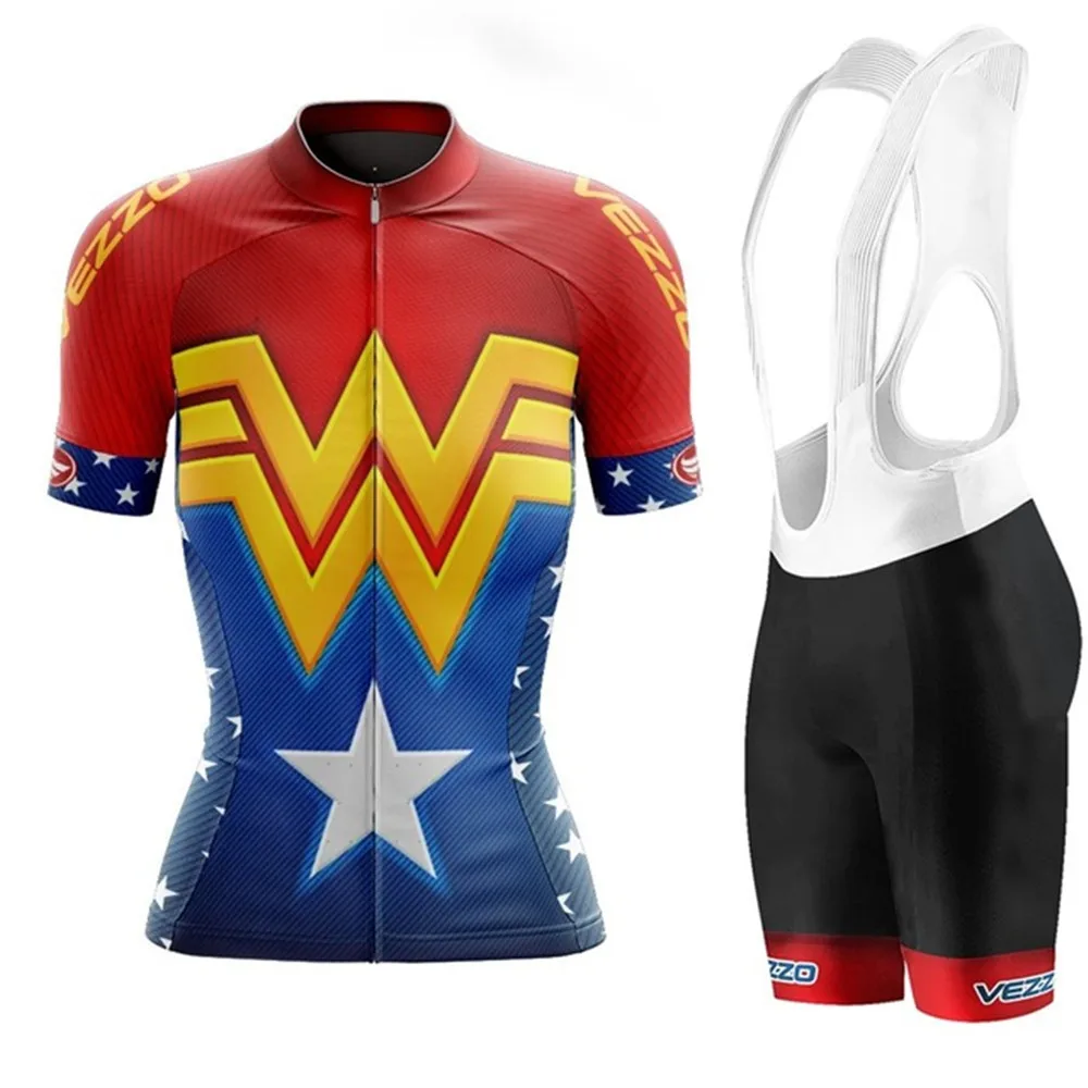 

2021 Summer Short Sleeve Cycling clothing Jersey Set Women's Bicycle Bib pants Suit Ropa Ciclismo Mujer MTB Breathable Apparel