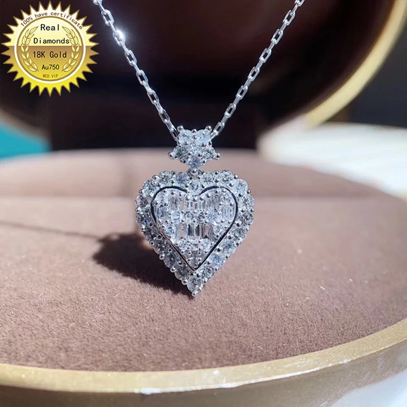 

100% 18K white gold natural diamond necklace all use 0.5ct diamond and have certificate