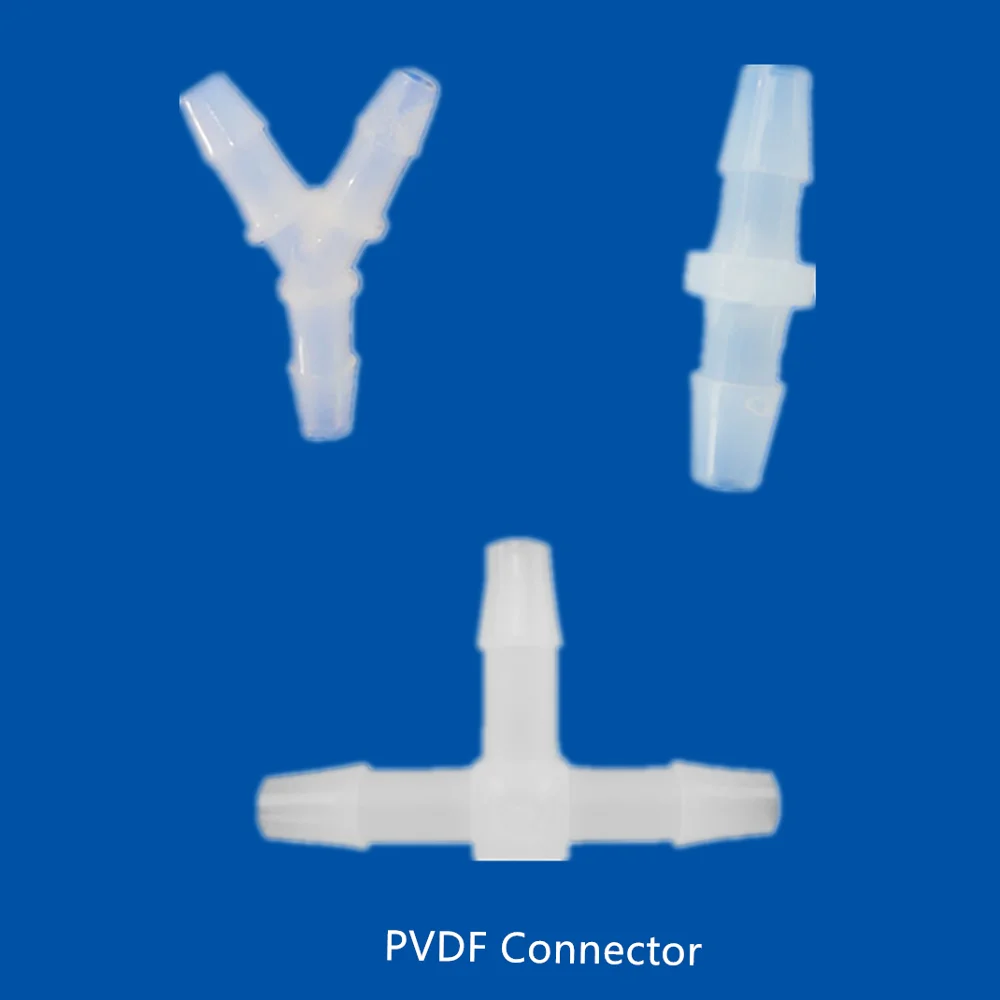 PVDF Barbed two 2- way Connector three 3- way Y Connector  Hose Fitting 3/16