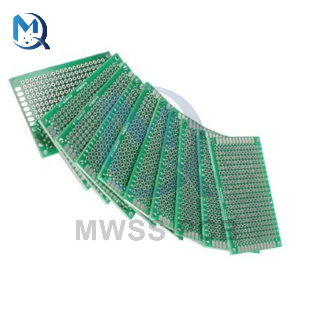 5PCS Doppelseitige Prototyp PCB Breadboard 2x8 cm FR4 Glas Faser 20x80mm Diy Kit verzinnt Universal Expansion Board Modul