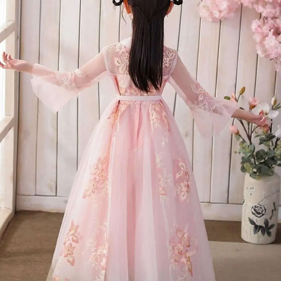 2-10-14 Chinese girl Hanfu dress cute children photography Christmas retro children ancient photo shooting  dress