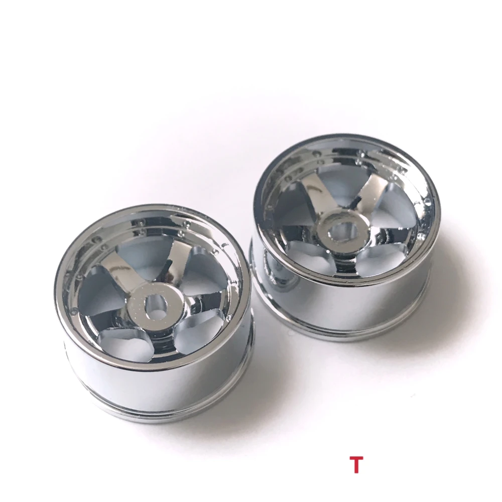 MINI-Z AWD Metal Wheel Silver Plating (Diameter 20mm, Offset +1, 2PCS)