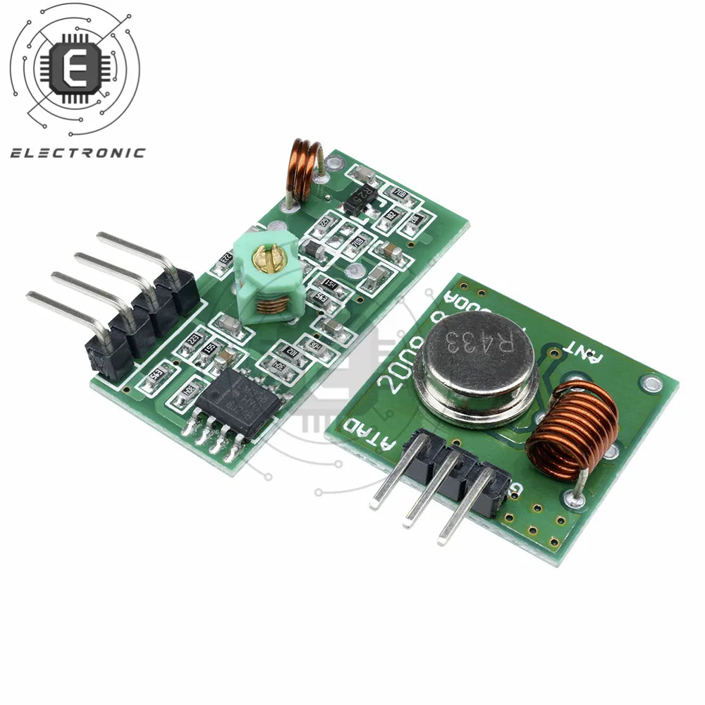 433Mhz RF Wireless Transmitter Module And Receiver Kit 5V DC 433MHZ Wireless For Arduino Diy Kit Wireless Receiver Module