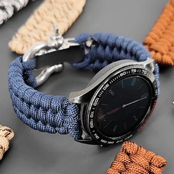 20 22mm Umbrella Rope Braided Strap for samsung galaxy watch 3 gear s3 active 2 for Huawei Watch GT2/2 pro Bracelet Nylon Correa