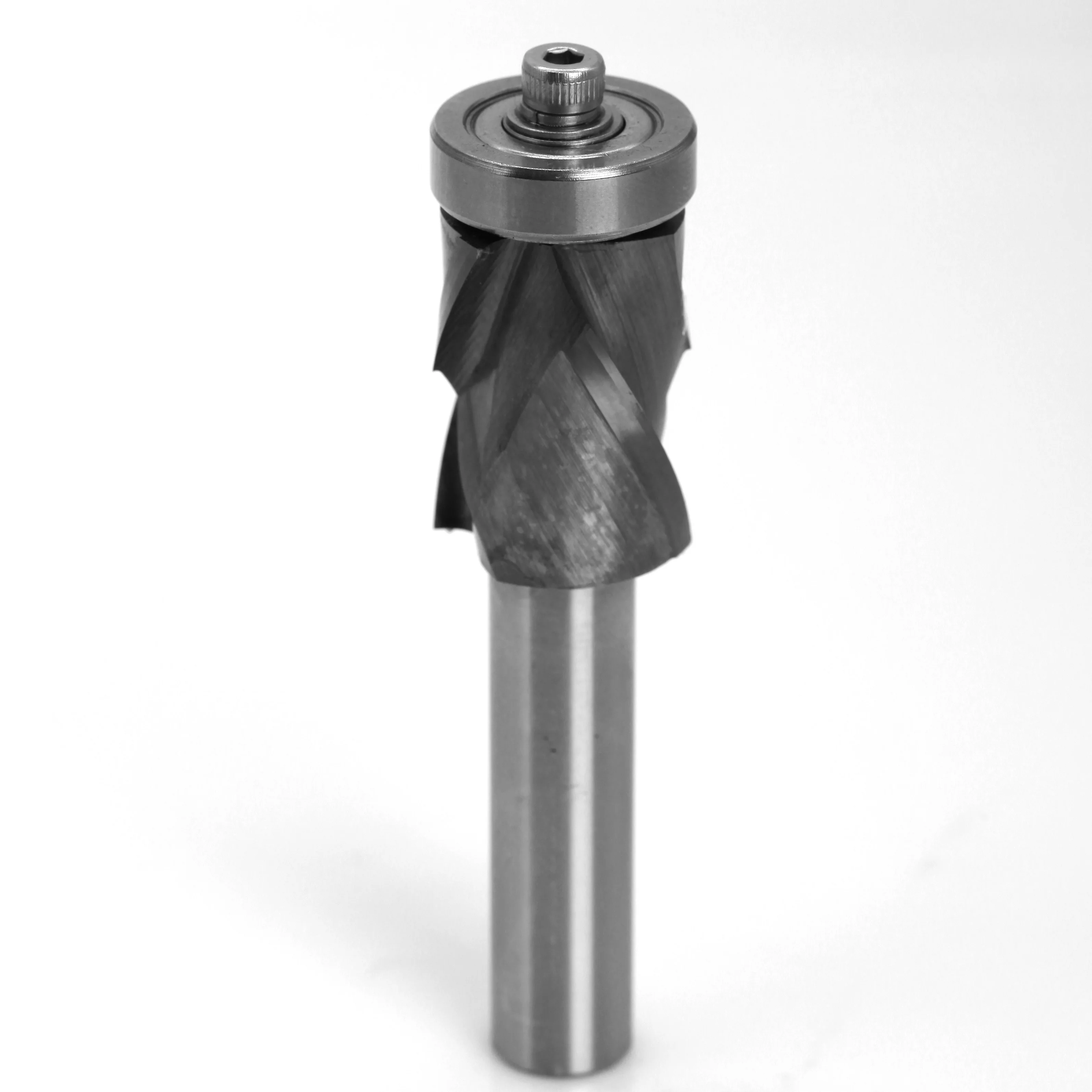 1/2" Shank Bearing Ultra-Perfomance Compression Flush Trim Solid Carbide CNC Router Bit End Mill Milling Cutters for Wood Tools