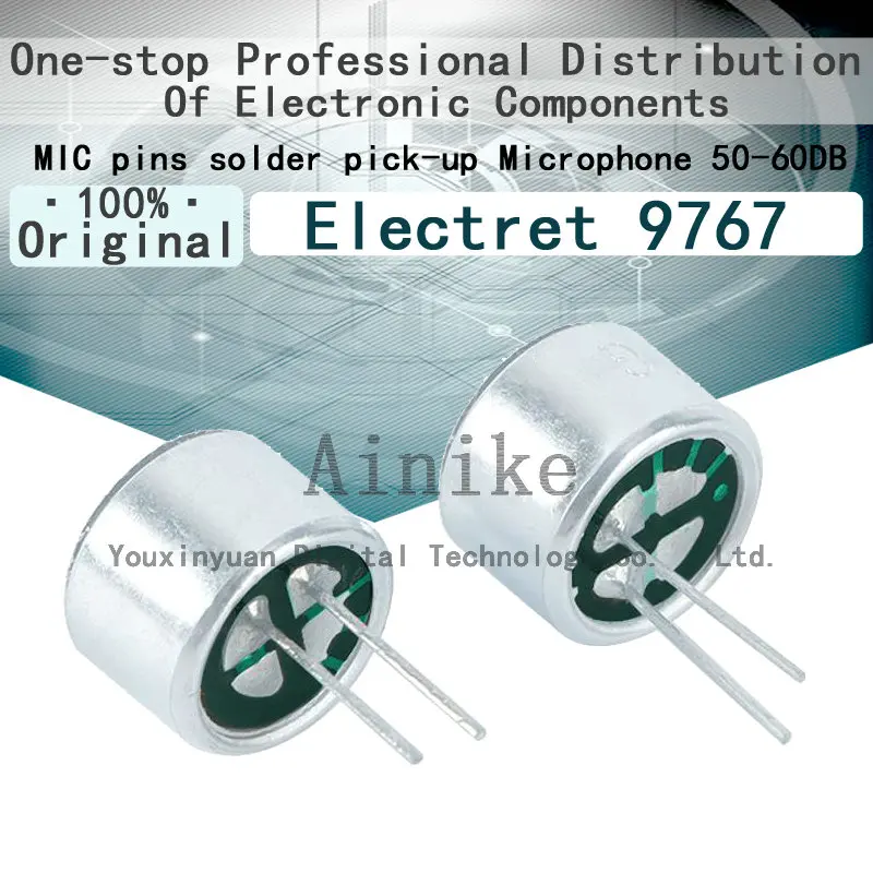 10/Pcs New Original Electret 9767 MIC With the pins solder pick-up 9mmX7mm Microphone Microphone microphone pickup 50~60DB