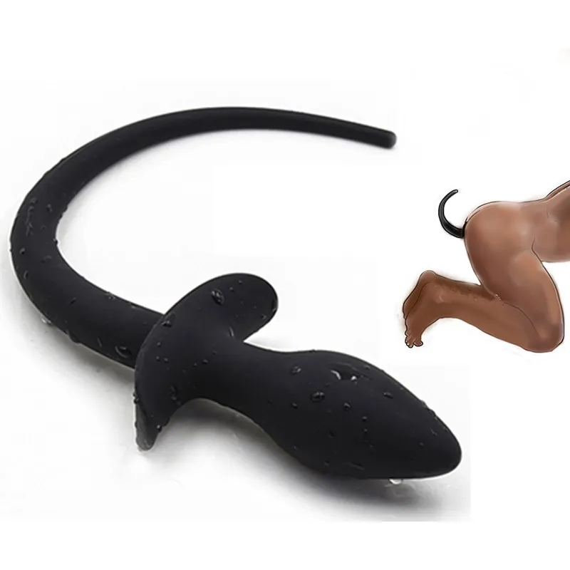 Puppy Gay Silicone Tail Butt Plug Fetish Dog Slave Anal Plug Dilator Prostate Massager Erotic Anal Tail Sex Toys for Men Gay