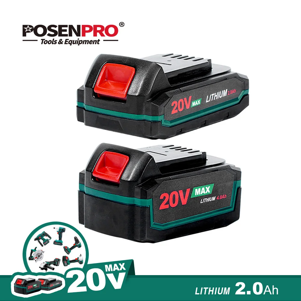 20V Battery Charger 2.0Ah 4.0Ah Rechargeable Lithium Battery Also for POSENPRO LANNERET