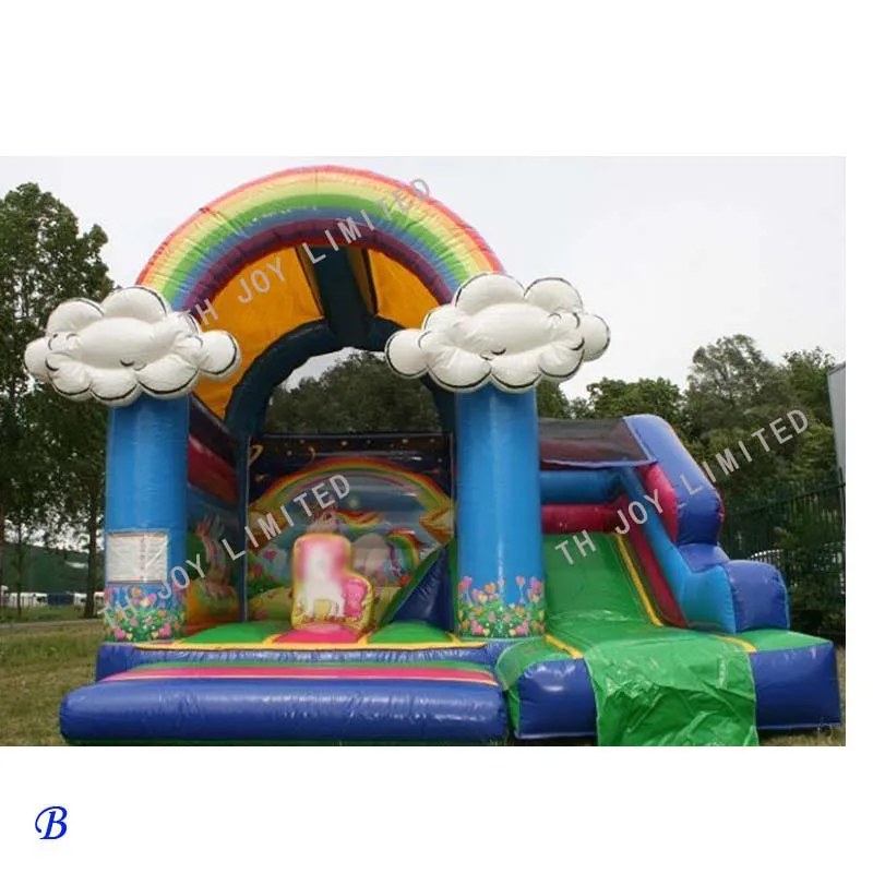 5x4m Inflatable Bouncy House Kids Jumping Castle Bouncers With Slide Combo