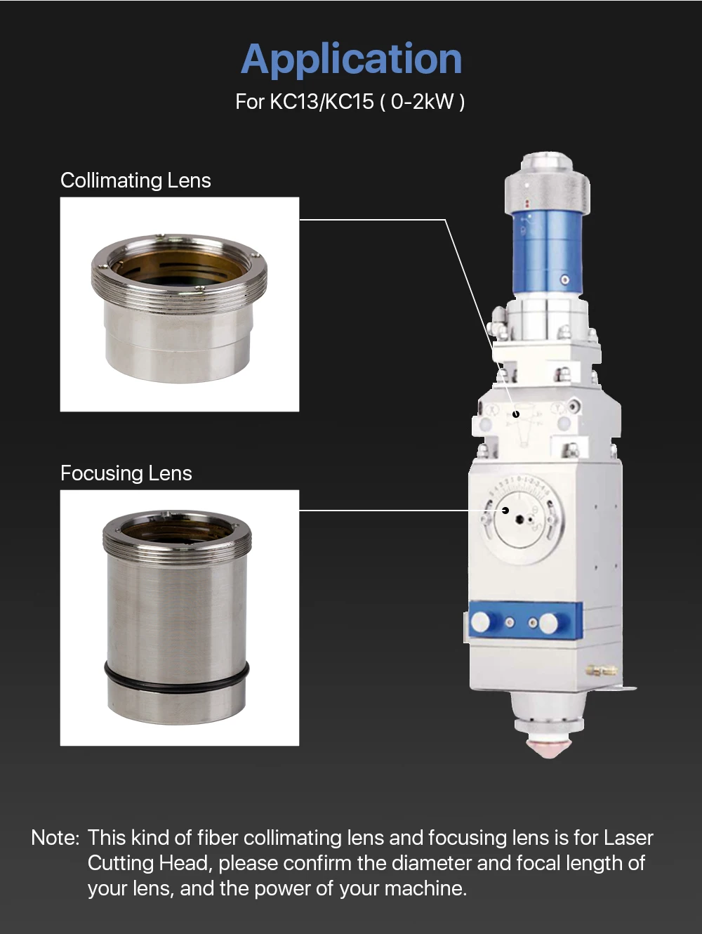 Ultrarayc Faser Laser Fokus Objektiv D30 F100 F125mm mit Objektiv Halter für WSX KC13 KC15 Laser Schneiden Kopf – Detail 3