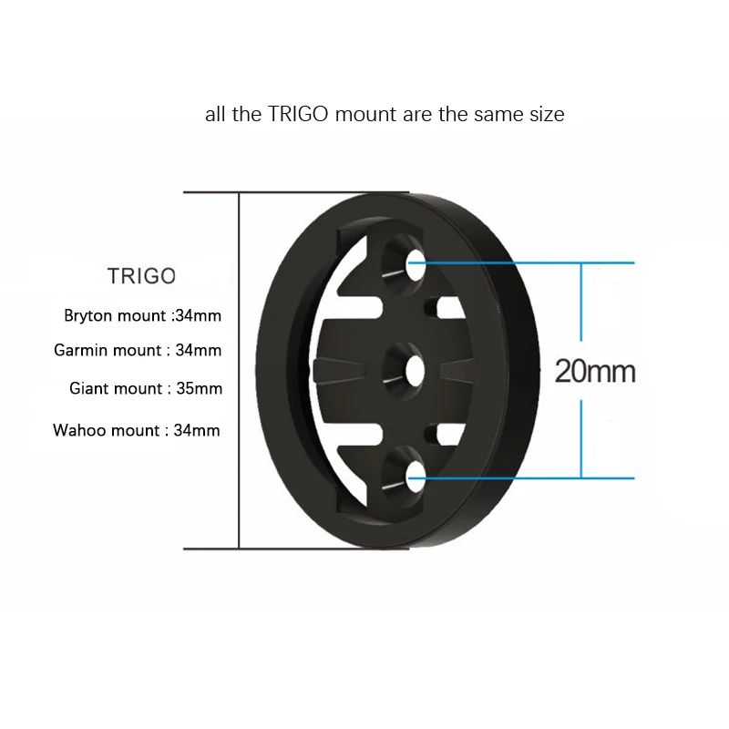 TRIGO TRP1813/1815 piezas de reparación de montaje de ordenador de bicicleta, pieza de repuesto de plástico 4g para Garmin Bryton Giant Wahoo Cateye