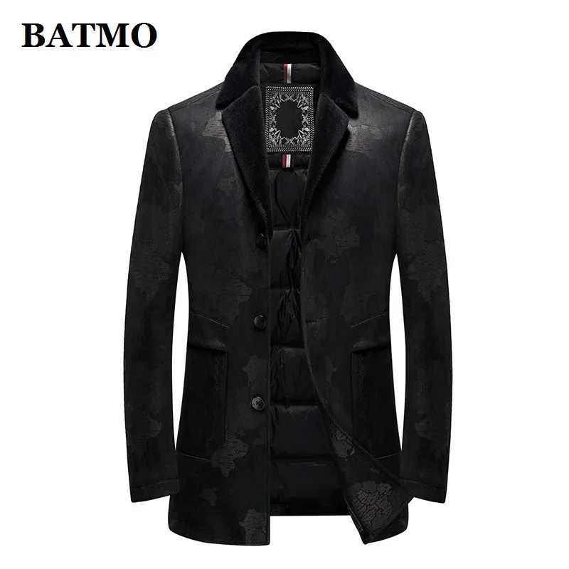 

BATMO 2020 new arrival 90% white duck down jackets men.fake leather thicked parkas coat AOL2025