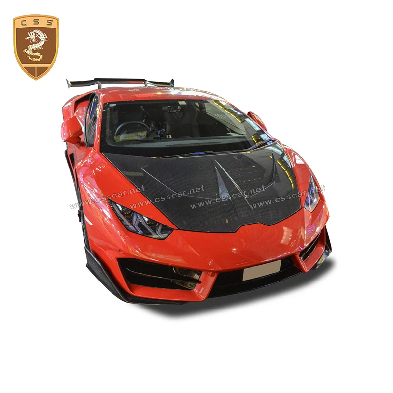 

For Lamboghini LP610 1016 style Real Carbon Fiber Engine Hood Huracan lp580 lp610 Front Engine Bonnet CSSYL Auto Accessories