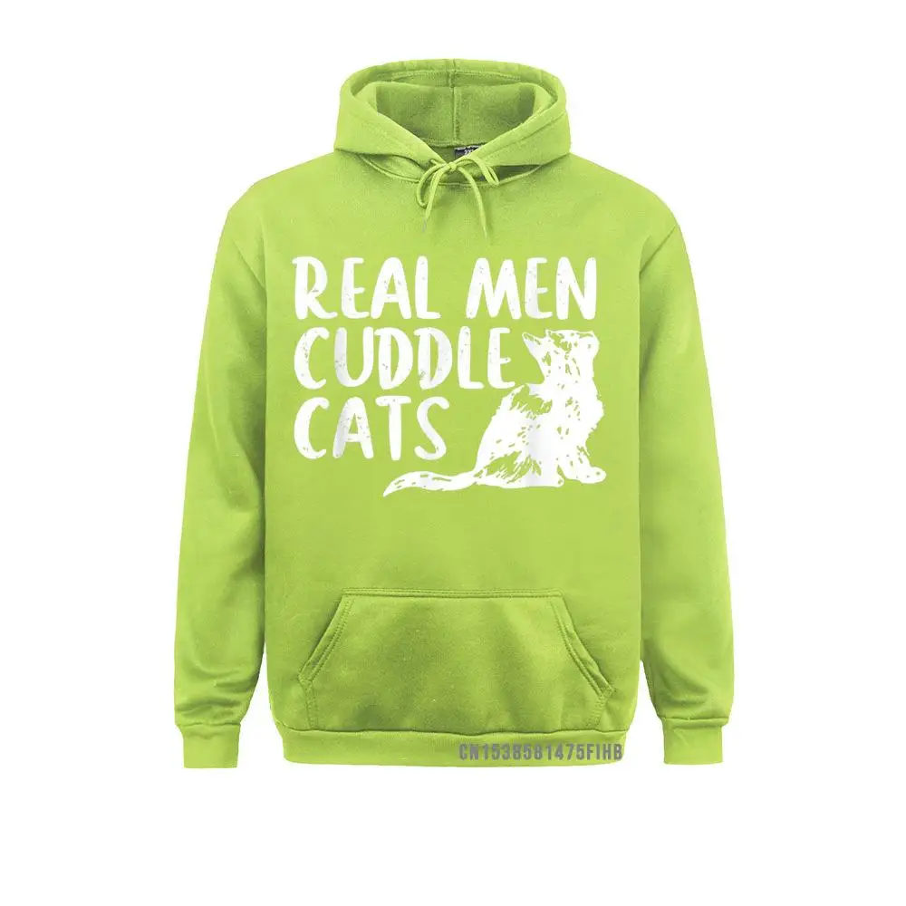 Real Men Cuddle Cats Tees Funny Cat People Harajuku For Men Hoodie Student Sweatshirts Funny Hoodies Latest England Style