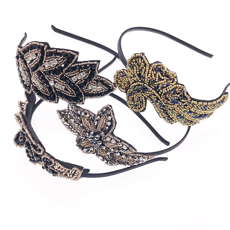 Bohemian Vintage Beads Handmade Hairband Rhinestone SeedBeads Headband customized Hair Accessories