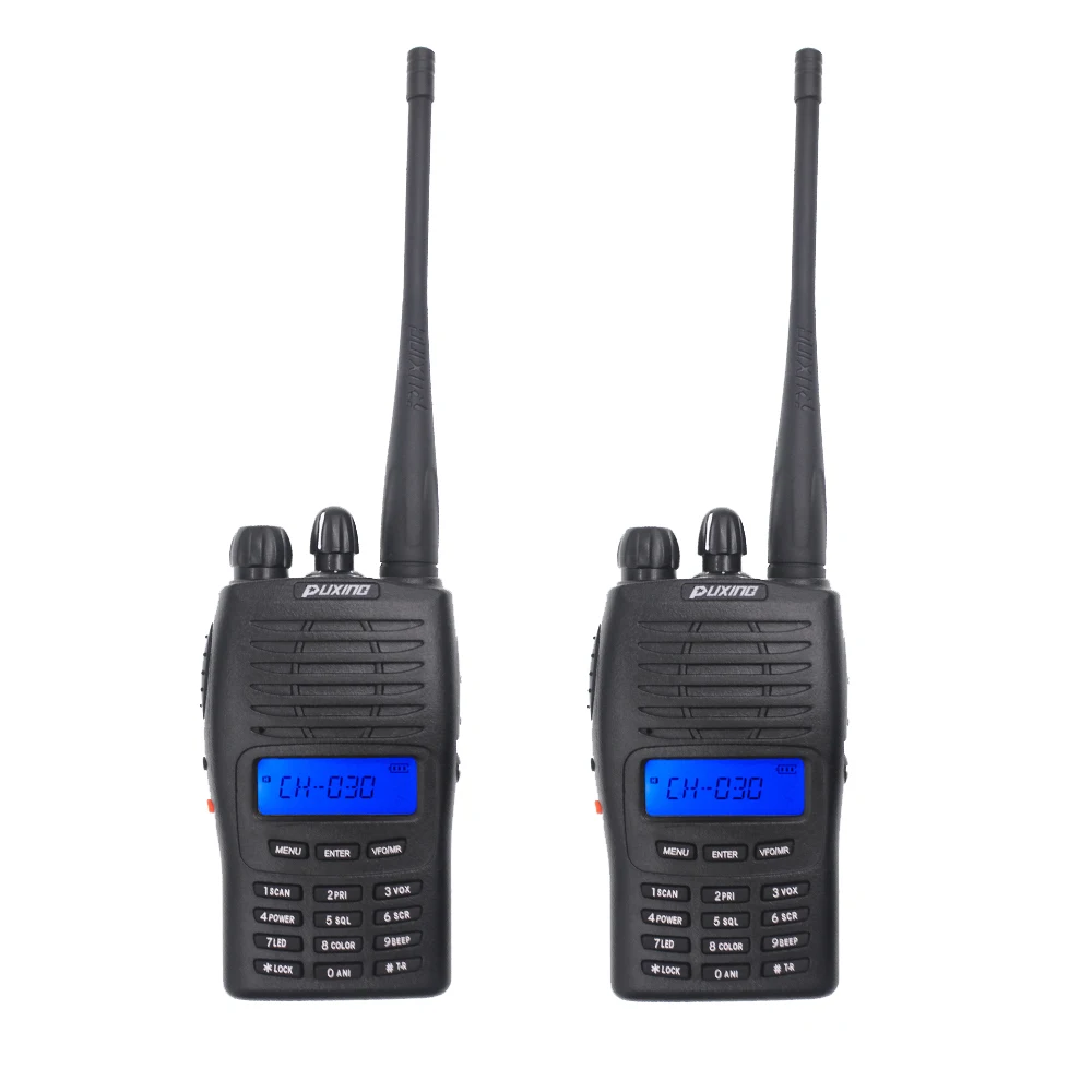 2PCS/1PCS Puxing PX-777 VHF136-174 or UHF 400-470Mhz Portable Two Way Radio PX777 5W 1200mAh Battery Walkie Talkie