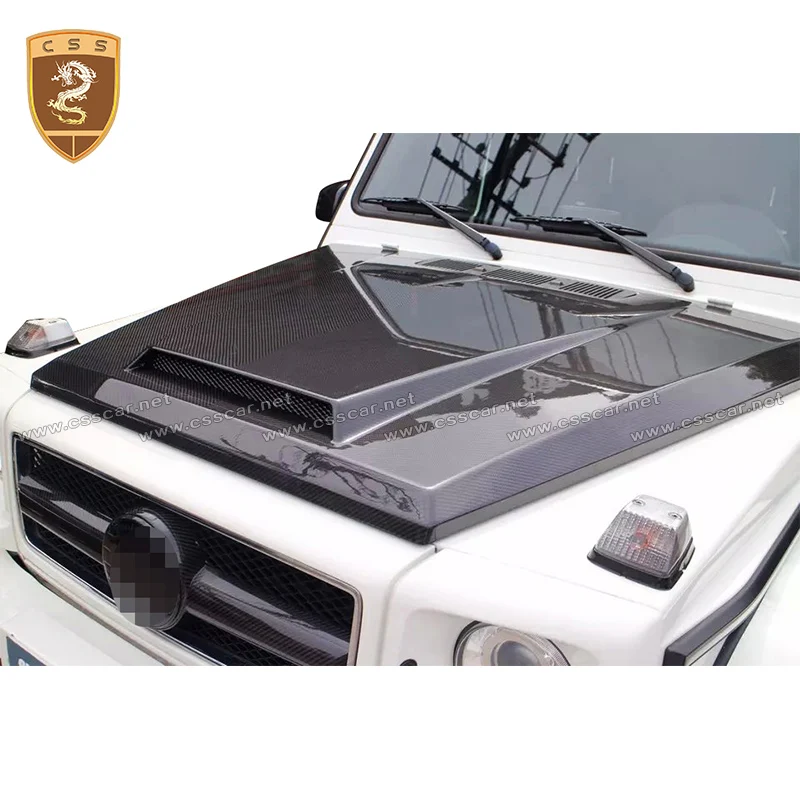 

Real Carbon Fiber Hood Scoop Engine Bonnet suitable for Benz 2014-2018 W463 G Class G65 G63 upgrade M Style Front Engine Cover