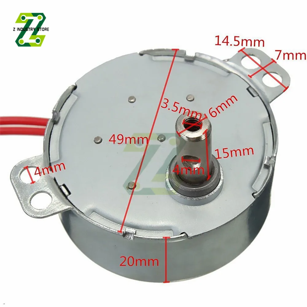 TYC-50 5-6 r/min Synchronous Motor AC220-240V AC12V 50/60Hz Torque 4KGF.CM 4W CW/CCW