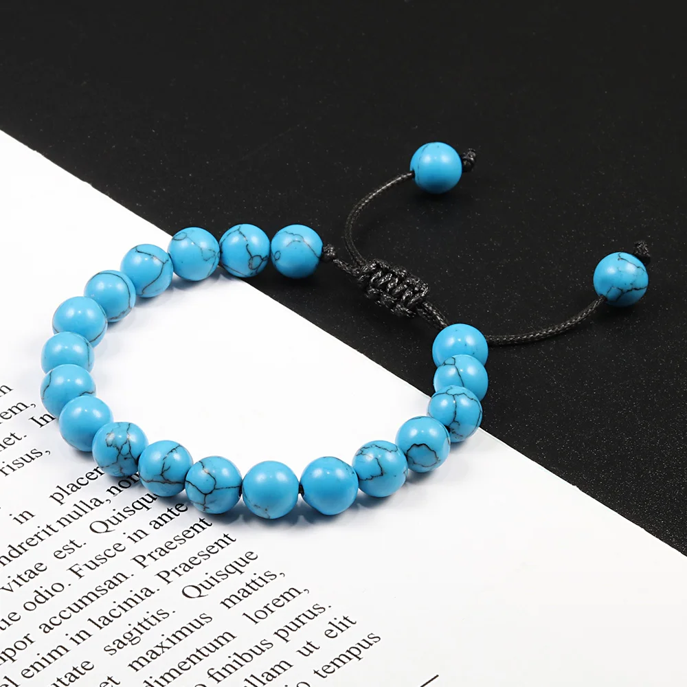 Classic 8MM Tiger Eyes Natural Stone Beads Bracelets for Men Women Bracelet Bangles Braided Rope Handmade Wristband Yoga Jewelry