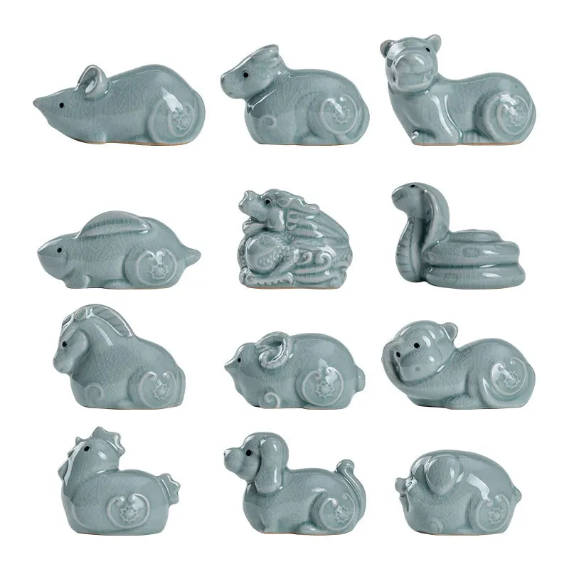 

Ceramic Tea Pet Ornaments Animal Statue Tea Figurine Boutique Home Tea Ceremony Decoration Accessories Ceramic Crafts