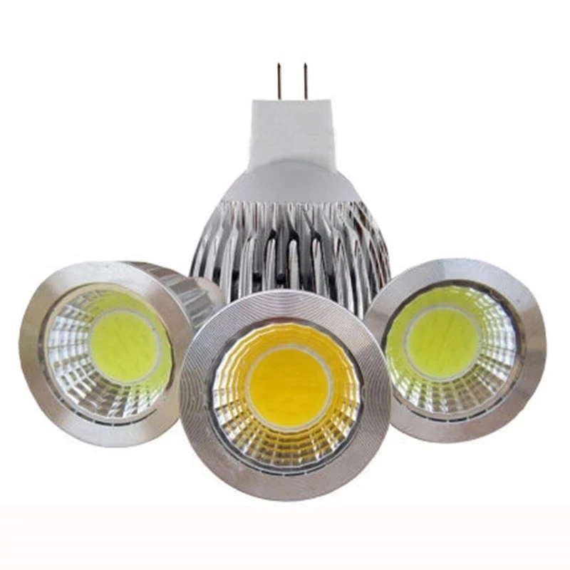 New High Power Lampada Led MR16 GU5.3 COB 9w 12w 15w Dimmable Led Cob Spotlight Warm Cool White MR16 12V Bulb  GU5.3 220V/110V