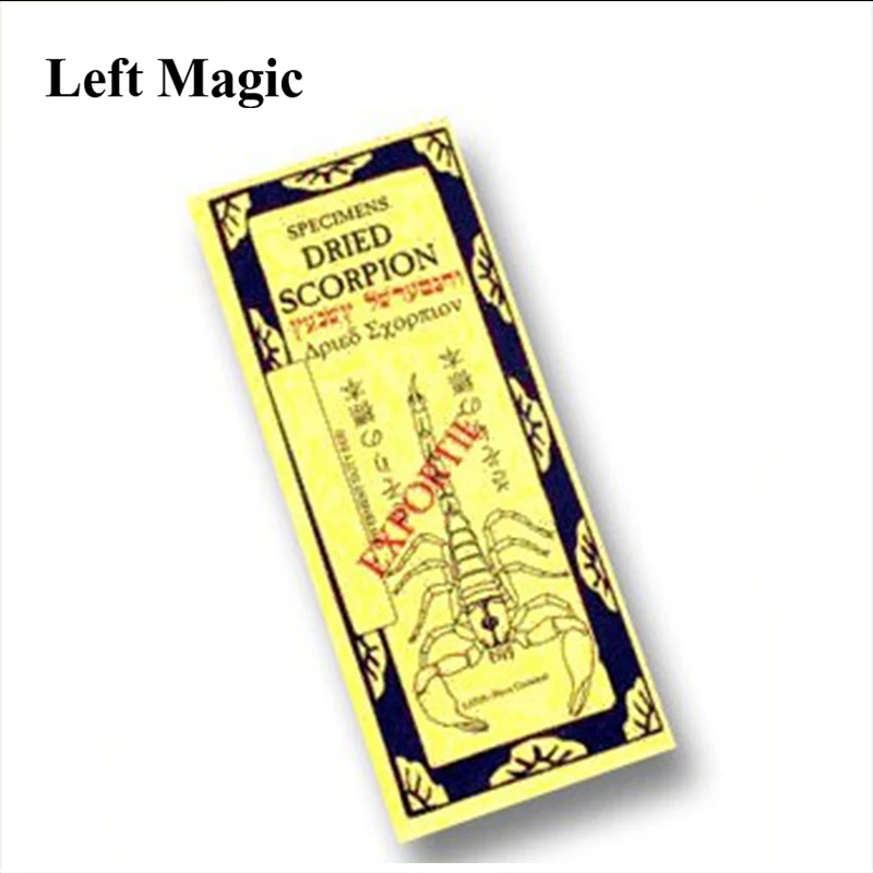 

Dried Scorpion Surprise Magic Tricks Rattling Scorpion Greetings Card Magia Close Up Party Gimmick Props Shock Funny