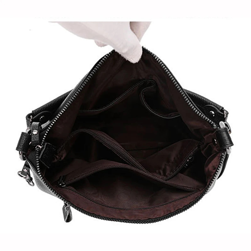 Hobo Bag, Female Leather Messenger Bag, 100% Real Cow Skin, Women\'s Genuine Leather Shoulder Bag, Cross body Bag, A471