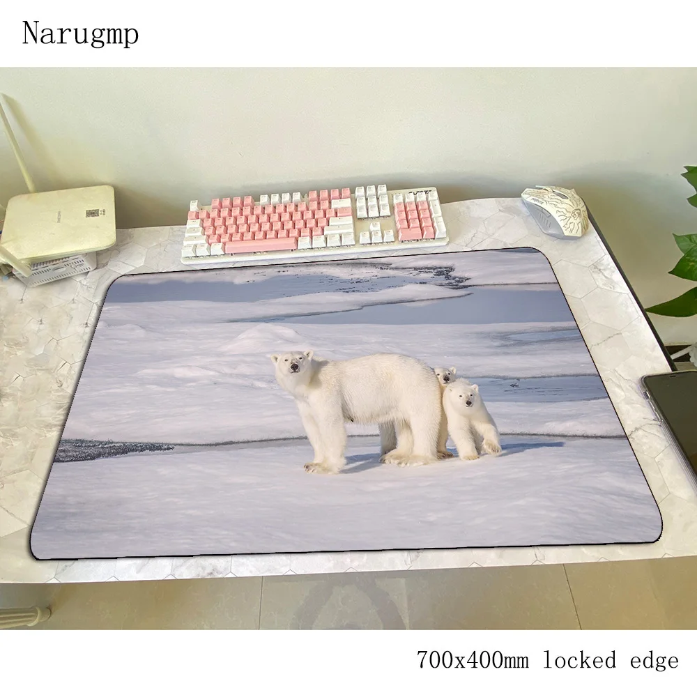 Polar Bear mouse pad 700x400x3mm gaming mousepad anime 3d office notbook desk mat cute padmouse games pc gamer mats