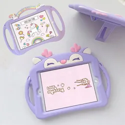 Etui na iPada Mini 5 Air 1 2 3 4 10.9 2020 9.7 2017 2018 7. 8. 10.2 cala Cartoon Kids Cover na iPada Pro 11 2021 Silicon Funda