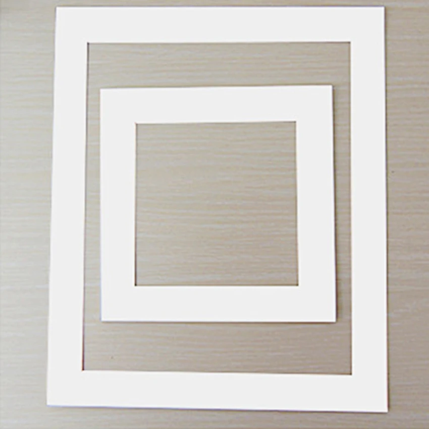 White Photo Mats Rectangle Paper Mounts For 6/7/8/10/16 inch A4 A3 Picture Frames Photo Decor Photo Mat Paper Photo Frame